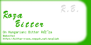 roza bitter business card